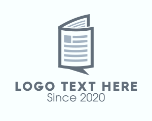 News - News Chat Messaging logo design