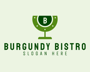 Burgundy - Irish Horseshoe Glass logo design