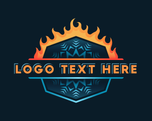 Heating - Heating Snowflake Hvac logo design