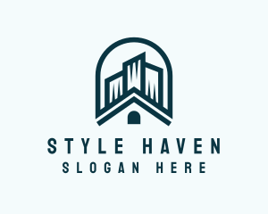 Hostel - Urban House Building logo design