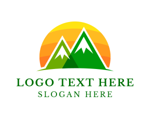 Colorful - Sun Mountain Camping logo design