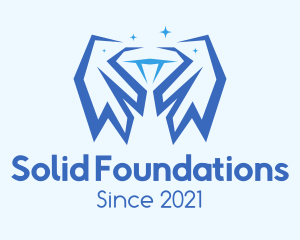 Royal - Blue Diamond Wings logo design