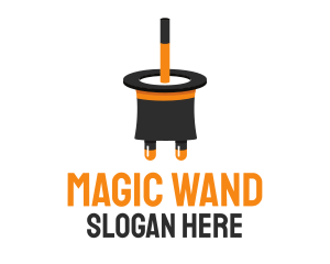 Wand - Magic Power Plug logo design