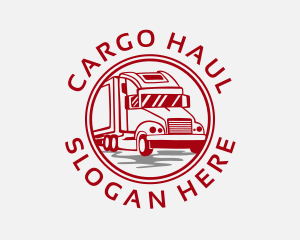 Trailer Truck Courier logo design