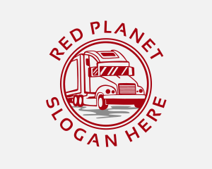 Trailer Truck Courier logo design