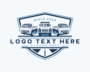 Distribution - Truck Logistics Cargo logo design