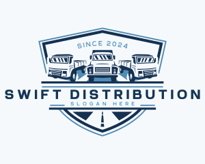 Distribution - Truck Logistics Cargo logo design