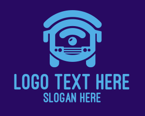 Online - Blue Online Transport logo design
