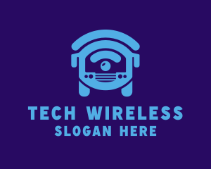 Wireless - Blue Online Transport logo design