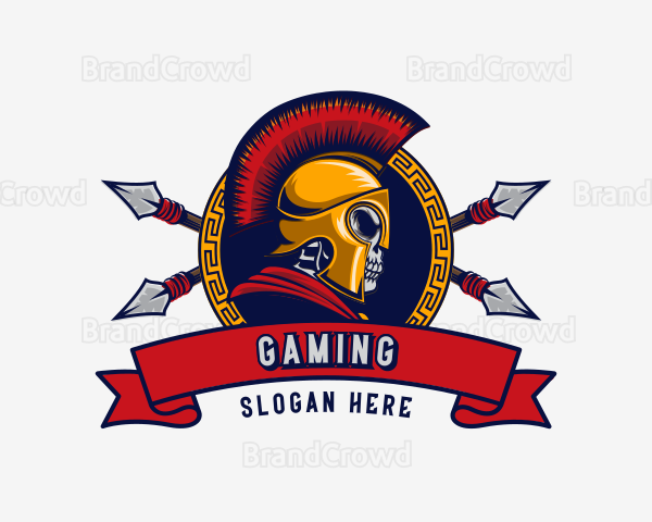 Skull Spartan Gaming Logo