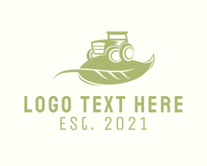 Tractor - Agriculture Leaf Tractor logo design