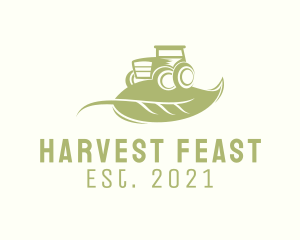 Agriculture Leaf Tractor  logo design