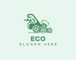 Lawn Mower Gardening Logo