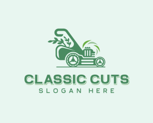 Lawn Mower Gardening logo design