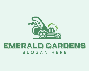 Lawn Mower Gardening logo design