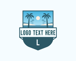 Beach - Tropical Resort Getaway logo design