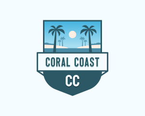 Tropical Resort Getaway logo design