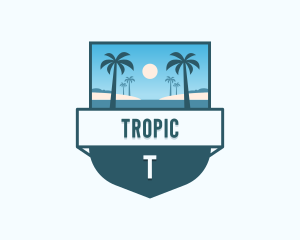 Tropical Resort Getaway logo design