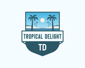 Tropical Resort Getaway logo design