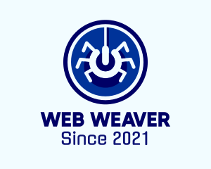 Spider - Digital Blue Spider logo design
