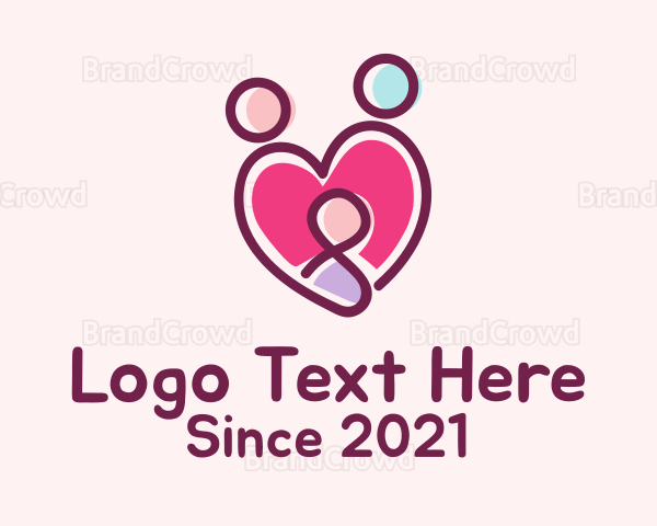 Heart Family Adoption Logo
