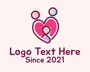 Family Health - Heart Family Adoption logo design