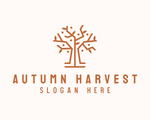 Autumn Forest Tree logo design