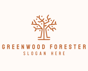 Autumn Forest Tree logo design