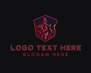 Weightlifting - Dumbbell Fitness Muscle logo design