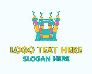 Playroom - Inflatable Toy Castle logo design