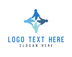 Community - Colorful Human Community logo design