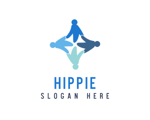 Cross - Colorful Human Community logo design