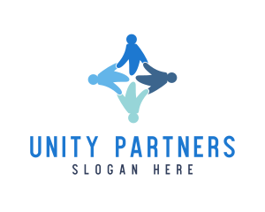 Cooperation - Colorful Human Community logo design