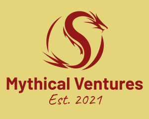 Myth - Red Dragon Myth logo design