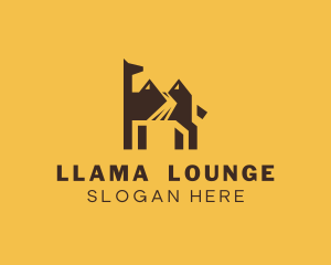 Llama - Camel Mountain River logo design