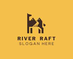 Camel Mountain River logo design