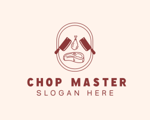 Meat Butcher Chopping Board logo design