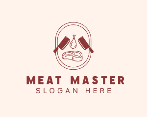 Meat Butcher Chopping Board logo design