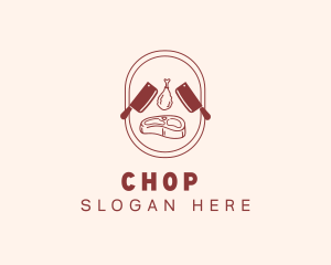 Meat Butcher Chopping Board logo design