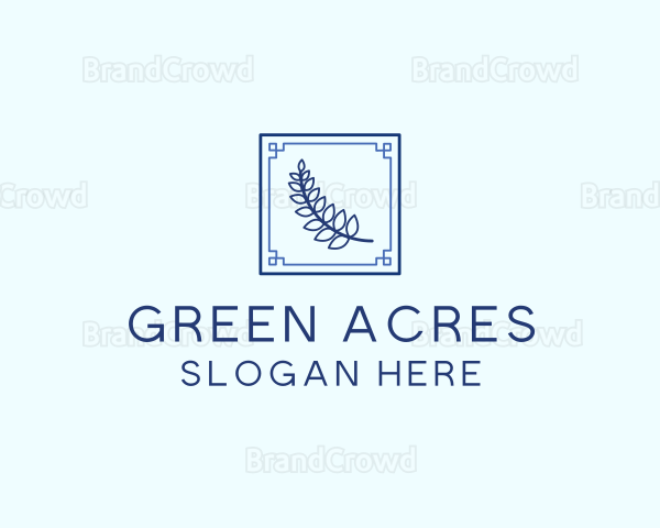 Greek Leaf Restaurant Food Logo