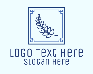 Greek Leaf Restaurant Food logo design