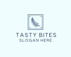 Greek Leaf Restaurant Food logo design