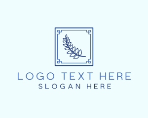 Greek Leaf Restaurant Food logo design