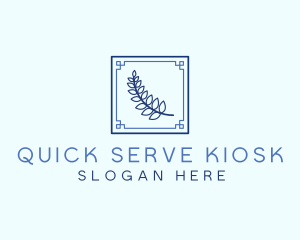 Greek Leaf Restaurant Food logo design