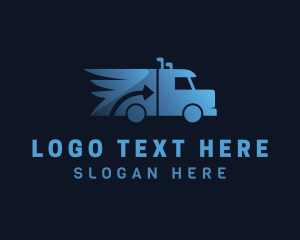 Truck - Logistics Arrow Truck logo design