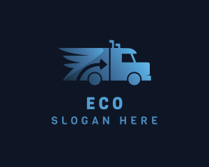 Haulage - Logistics Arrow Truck logo design