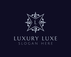 Luxury Star Compass logo design