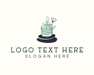 Scented - Floral Scented Candle logo design