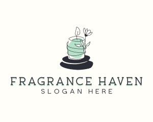 Scented - Floral Scented Candle logo design