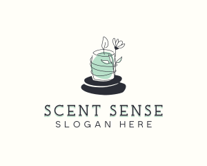 Floral Scented Candle logo design